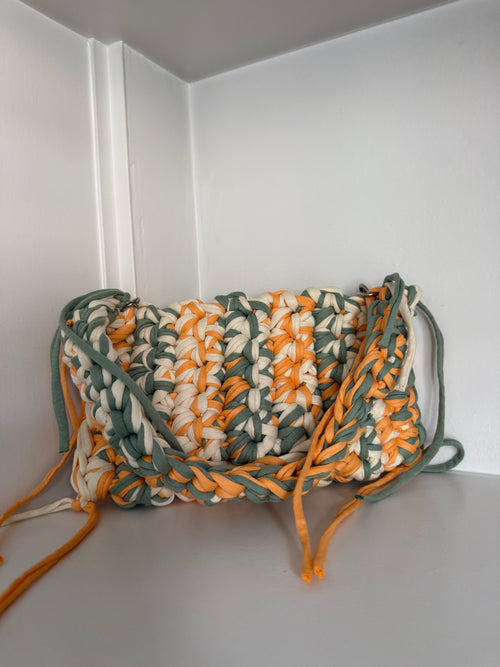 The Mini Acacia Bag in Peach, Cream & Sage