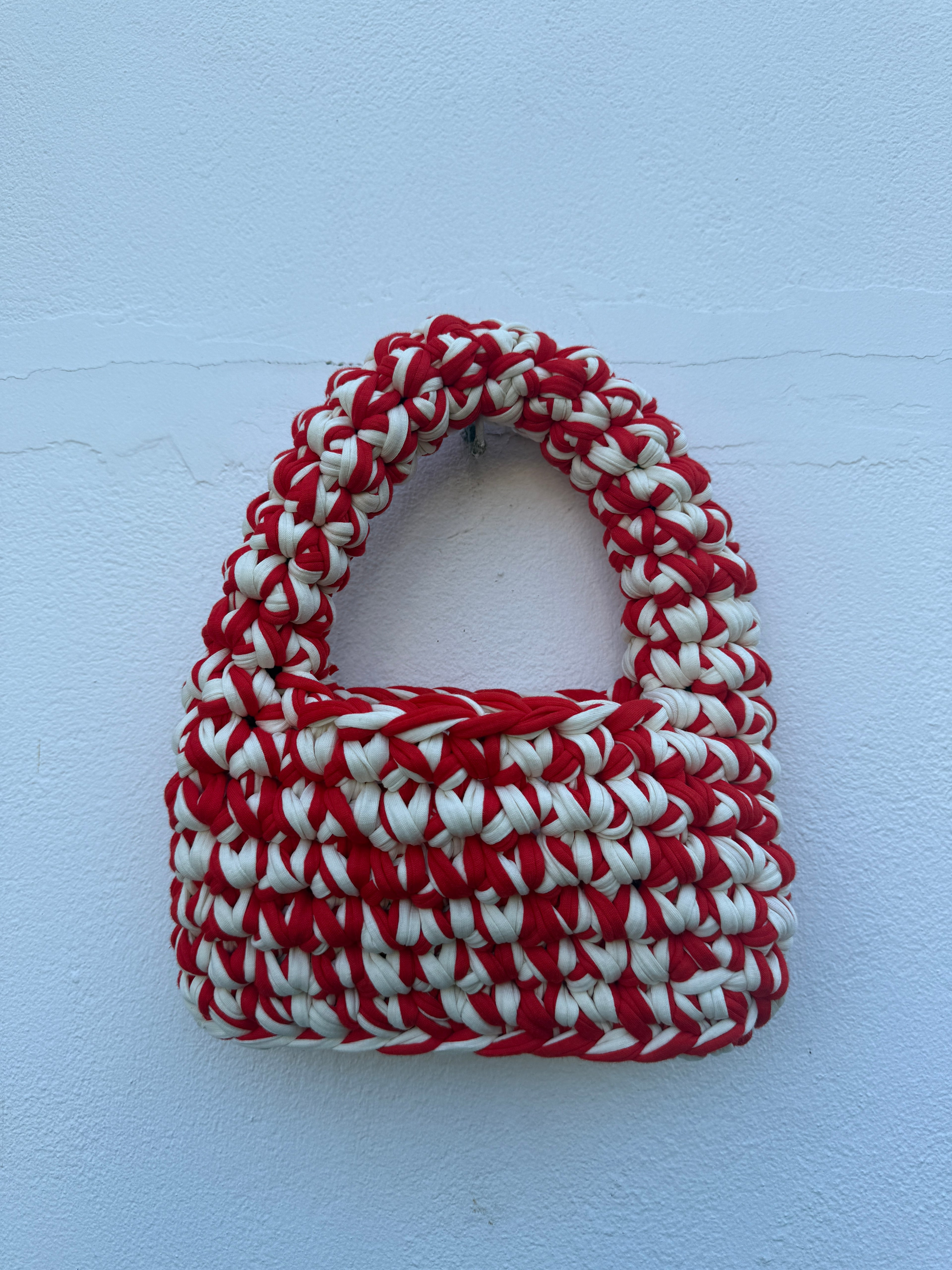 The Roxy Bag in Red & Cream