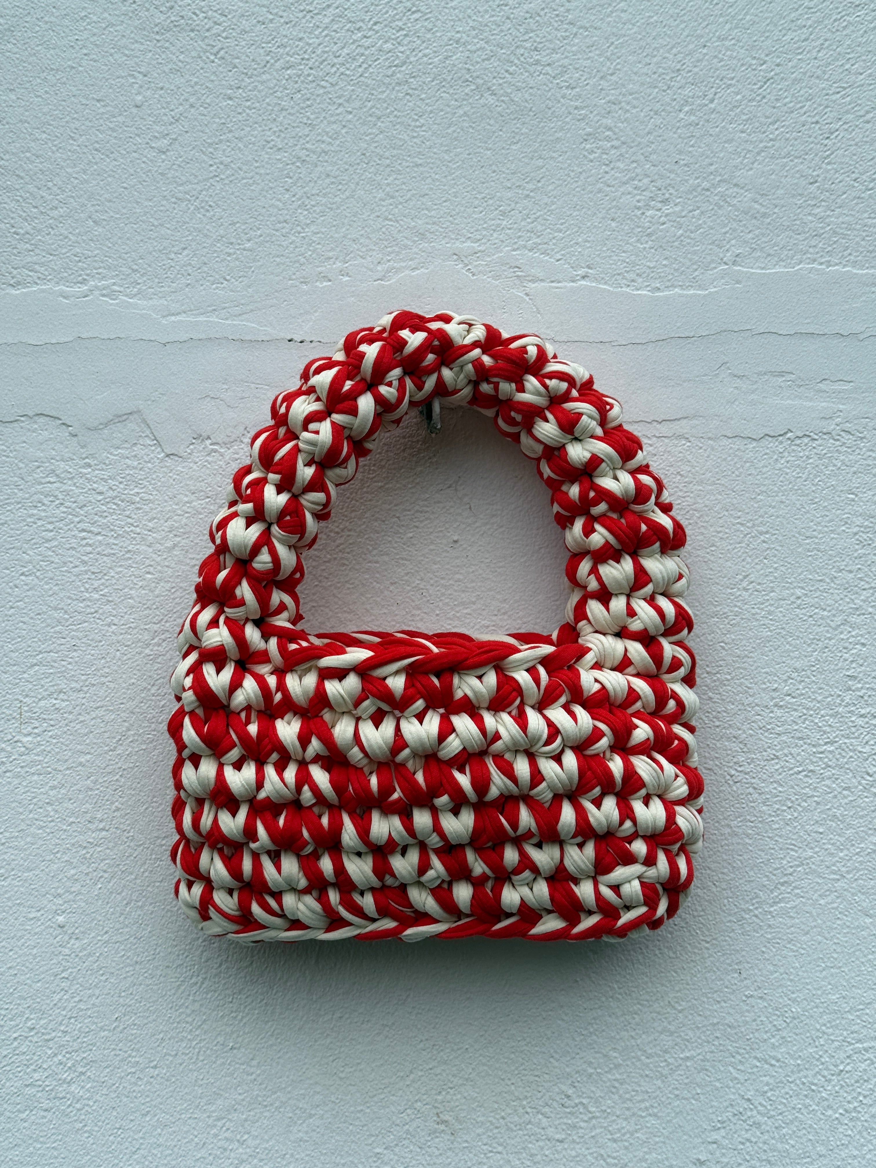 The Roxy Bag in Red & Cream