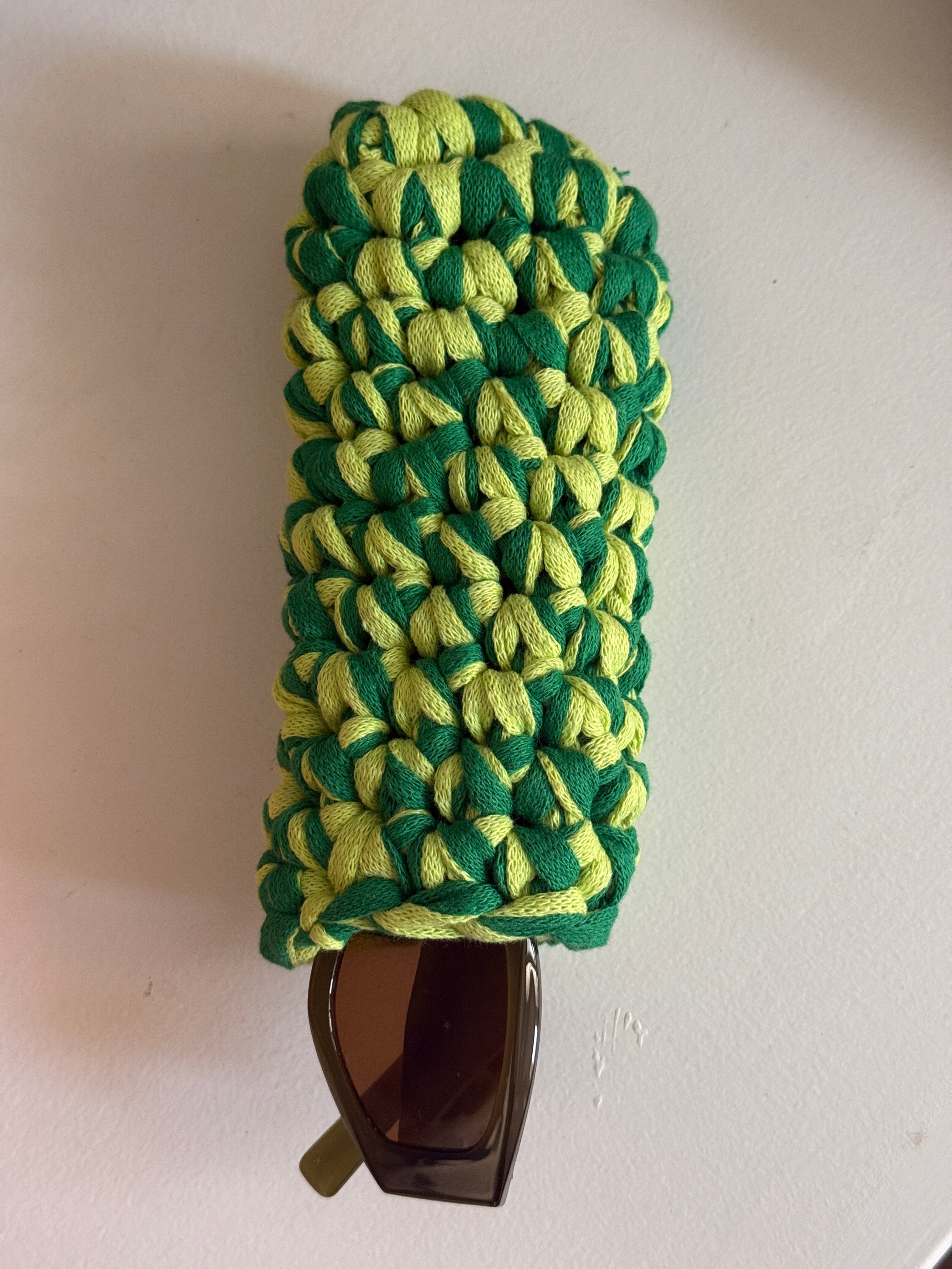 The Sunglass Case in Lime & Green
