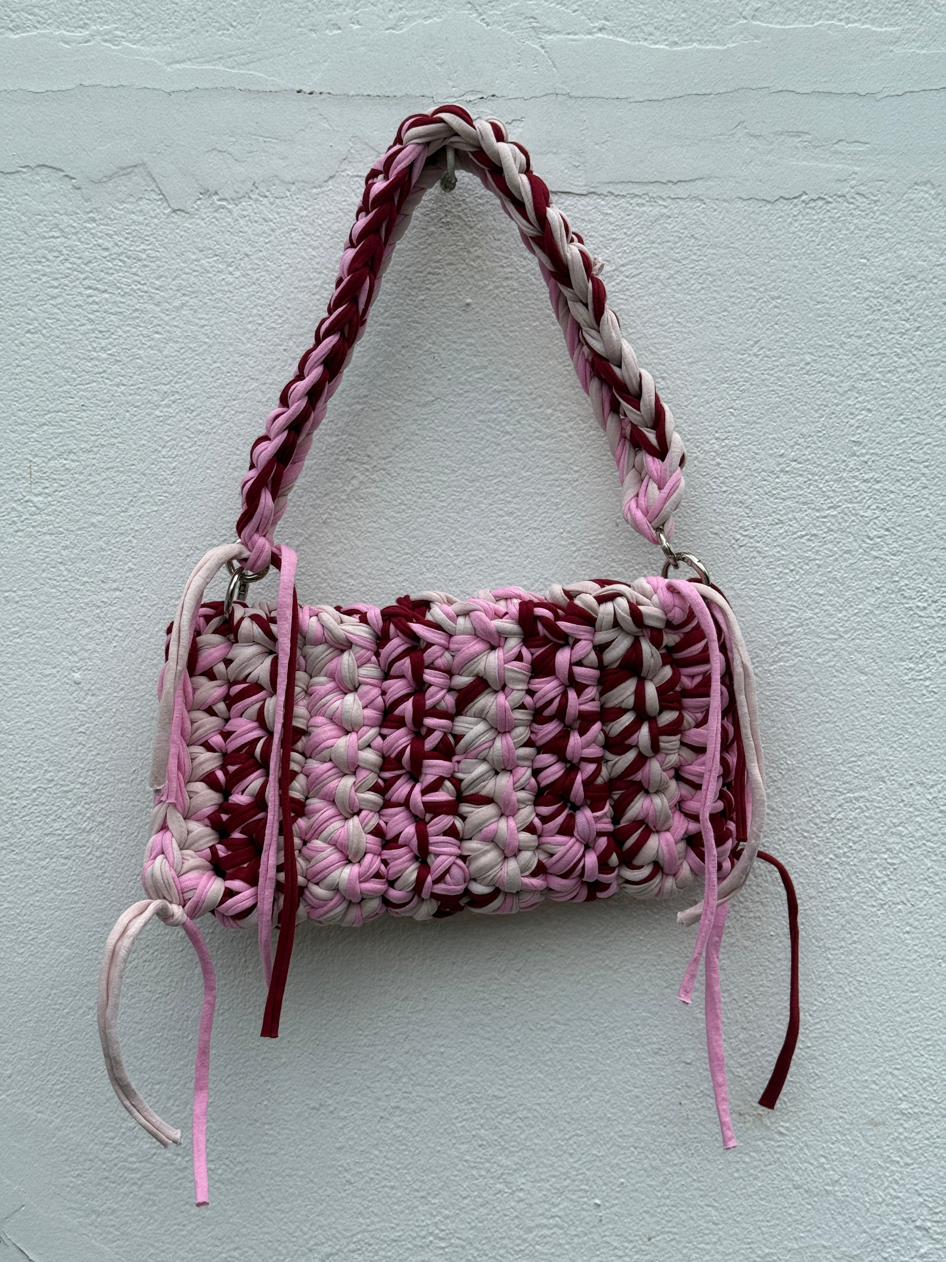 The Mini Acacia Bag in Pink & Burgundy